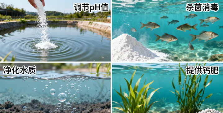 生石灰在水产养殖中的作用